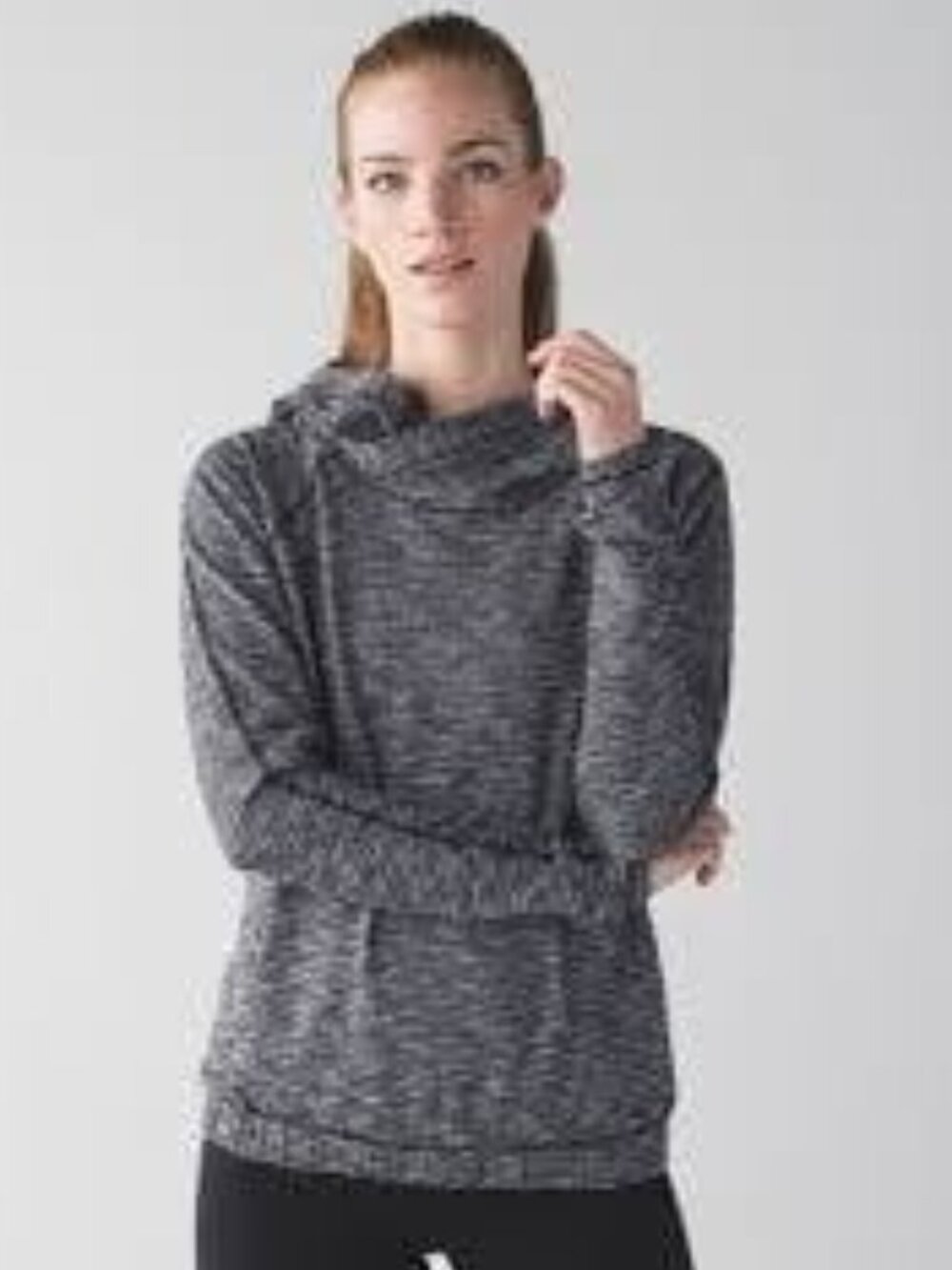 Lululemon Healthy Heart Pullover Hoodie Cowl Neck Long Sleeve Gray Soft Fleece M